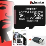 Карта памяти microSD 512 Гигабайт (SD адаптер и USB адаптер)