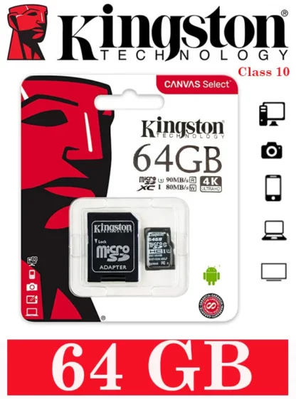 Карта памяти micro SD 64 Gb с SD адаптером