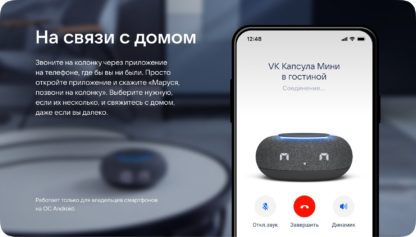 Умная мини колонка с Марусей (подсветка, дисплей, часы, Bluetooth, Wi-Fi)