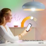 Умная WiFi LED лампа с цоколем E14, диммером и голосовым управлением