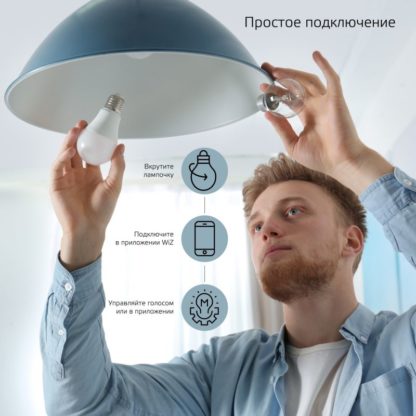 Умная WiFi LED лампа с цоколем E14, диммером и голосовым управлением