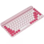Розовая клавиатура беспроводная (86 клавиш, bluetooth, радиоканал)