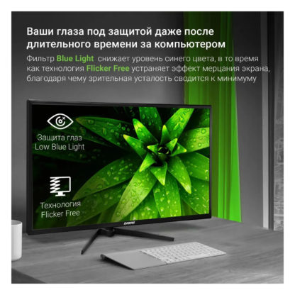 Жидкокристаллический Full HD монитор с экраном 31,5 дюймов (HDMI, VGA, наушники)