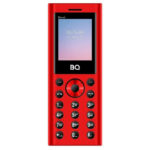 Красный кнопочный сотовый телефон на 3 сим карты с блютуз