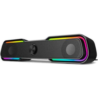 USB стереоколонка для компьютера с RGB подсветкой и блютуз